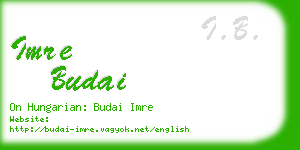 imre budai business card